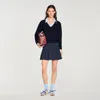 Sandro V-neck Wool Sweater In Blue