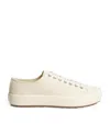 Sandro Leather Vulca Sneakers In Beige