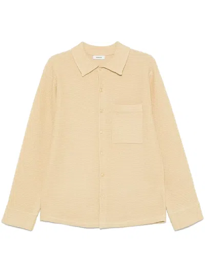 Sandro Waffle-knit Shirt In Neutrals