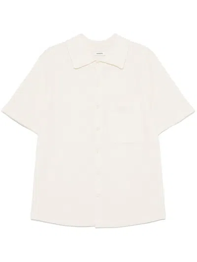 Sandro Waffle-knit Shirt In White