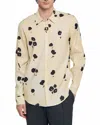 Sandro Water Flower Button Front Shirt In Neutral