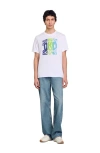 Sandro Mens Naturels Branded-print Short-sleeved Cotton-jersey T-shirt In White