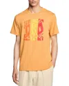 Sandro Wave Print Cotton T-shirt In Mandarin