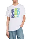 Sandro Mens Naturels Branded-print Short-sleeved Cotton-jersey T-shirt In White