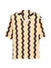 Sandro Wavy Buttoned Shirt In Neutral