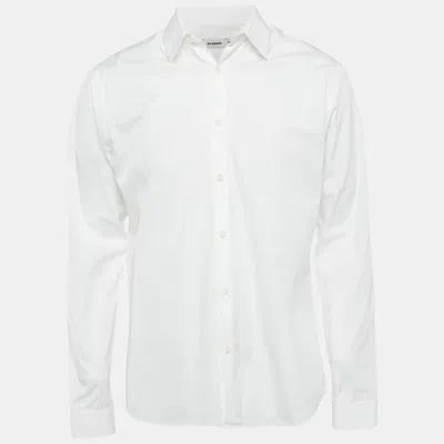 Pre-owned Sandro White Cotton Classic Fit Shirt L