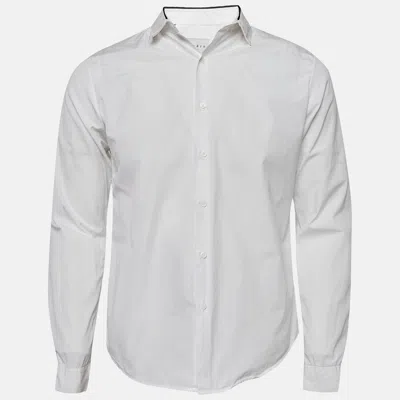 Pre-owned Sandro White Cotton Long Sleeve Shirt S