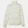 Sandro White Synthetic Puffer Jacket In Multi