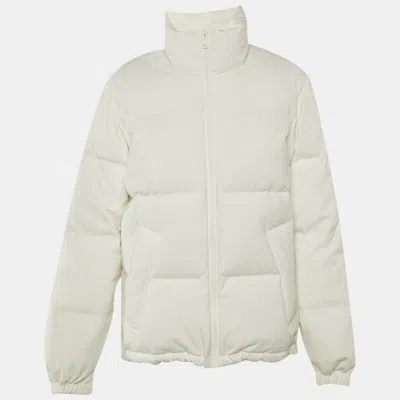 Sandro White Synthetic Puffer Jacket In Multi