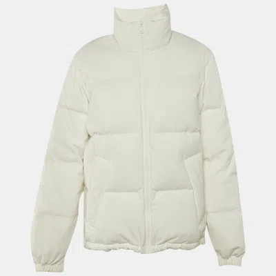 Pre-owned Sandro White Synthetic Puffer Jacket S