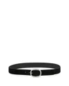 Sandro Wide Leather Belt In Black