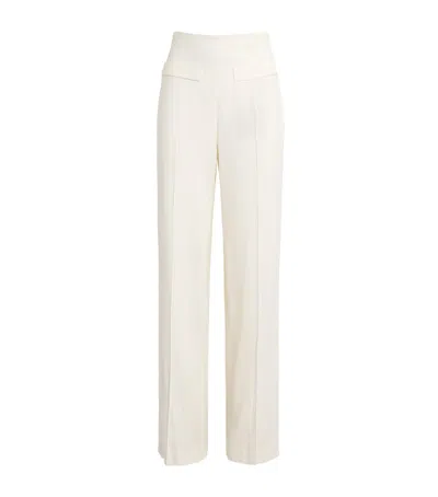 Sandro Wide-leg Concorde Trousers In Beige