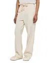 Sandro Wide-leg Elasticated Cotton Trousers In Neutral