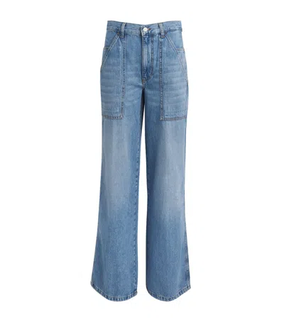 Sandro Wide-leg Jeans In Blue