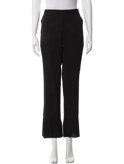 Pre-owned Sandro Wide Leg Pants In Black