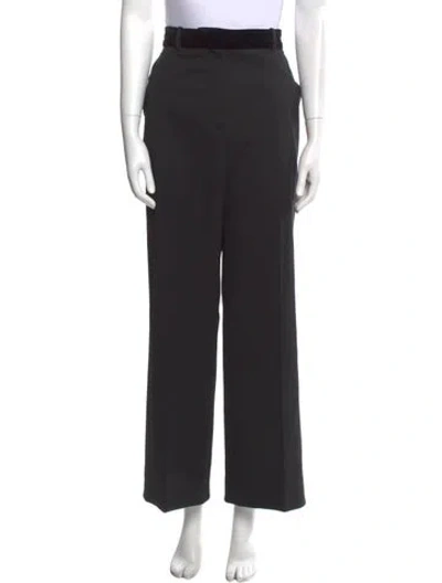Pre-owned Sandro Wide Leg Pants In Black