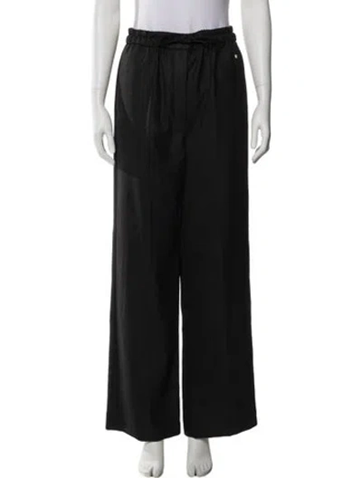 Pre-owned Sandro Wide Leg Pants In Black