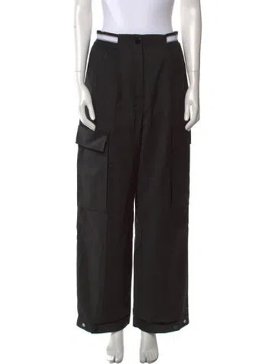 Pre-owned Sandro Wide Leg Pants In Black