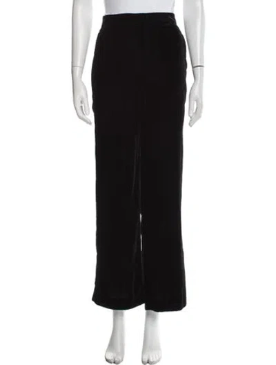 Pre-owned Sandro Wide Leg Pants In Black