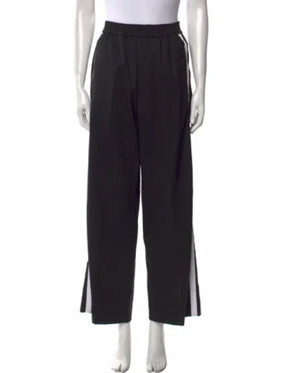 Pre-owned Sandro Wide Leg Pants In Black