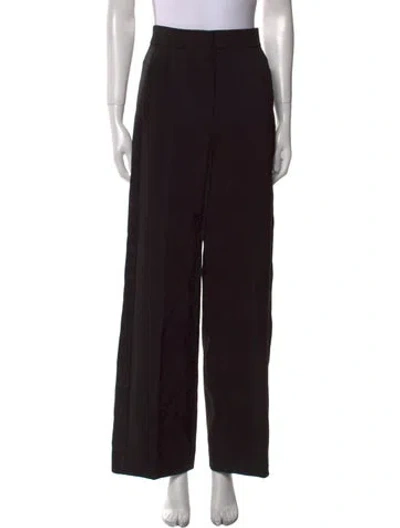Pre-owned Sandro Wide Leg Pants In Black