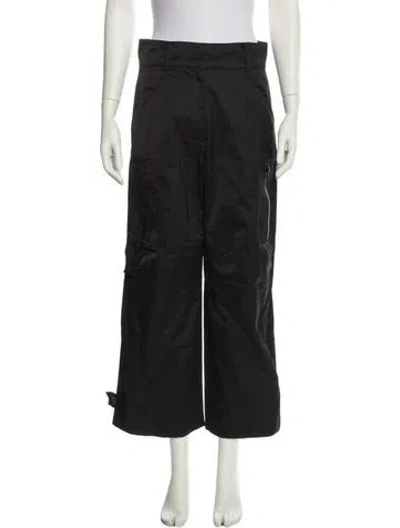 Pre-owned Sandro Wide Leg Pants In Black