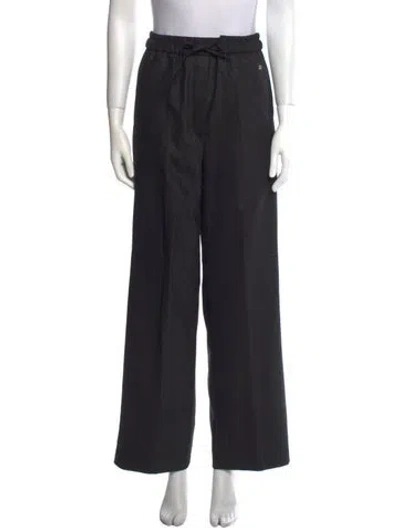 Pre-owned Sandro Wide Leg Pants In Black