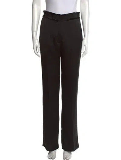 Pre-owned Sandro Wide Leg Pants In Black