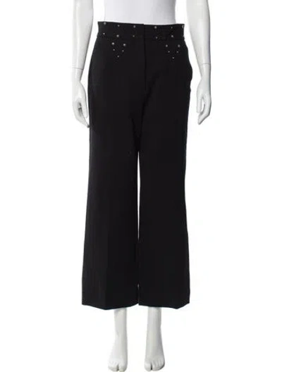 Pre-owned Sandro Wide Leg Pants In Black