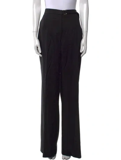 Pre-owned Sandro Wide Leg Pants In Black