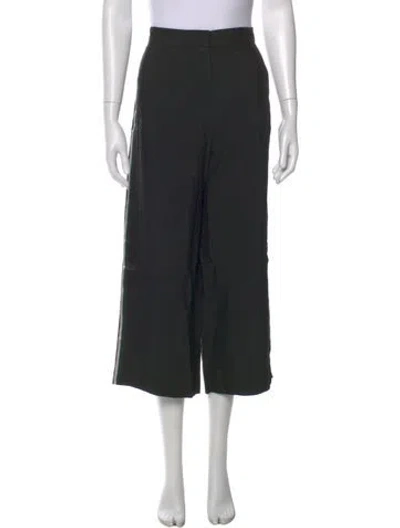Pre-owned Sandro Wide Leg Pants In Black