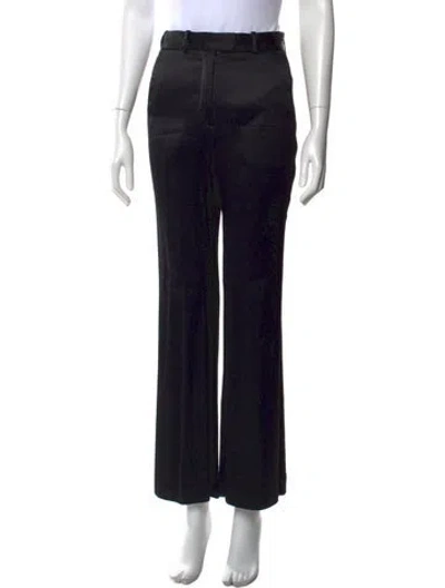 Pre-owned Sandro Wide Leg Pants In Black