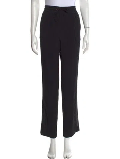 Pre-owned Sandro Wide Leg Pants In Black