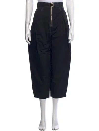 Pre-owned Sandro Wide Leg Pants In Black