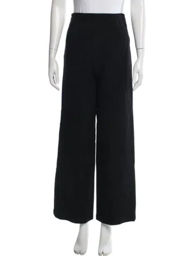 Pre-owned Sandro Wide Leg Pants In Black