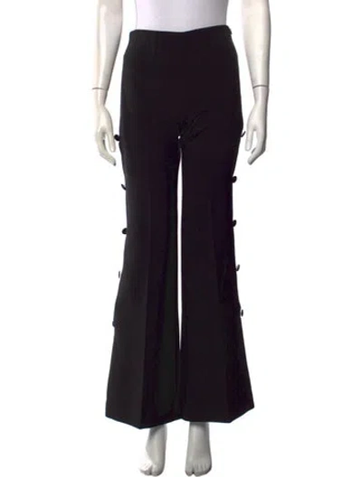 Pre-owned Sandro Wide Leg Pants In Black