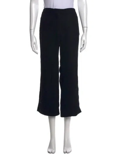 Pre-owned Sandro Wide Leg Pants In Black