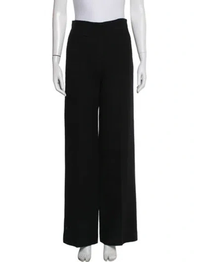 Pre-owned Sandro Wide Leg Pants In Black