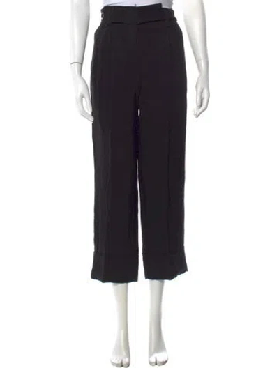 Pre-owned Sandro Wide Leg Pants In Black