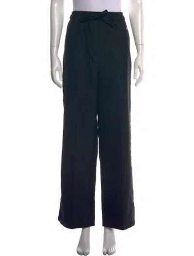 Pre-owned Sandro Wide Leg Pants In Black