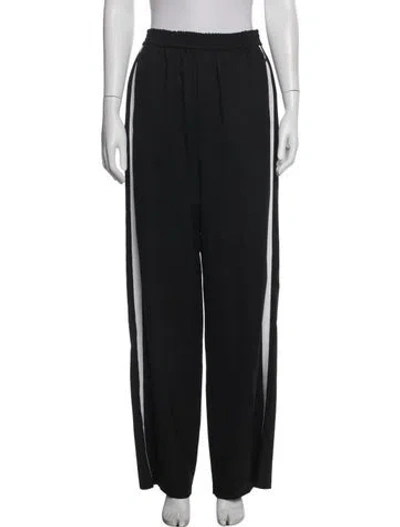 Pre-owned Sandro Wide Leg Pants In Black
