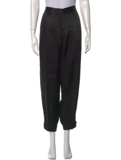 Pre-owned Sandro Wide Leg Pants In Black