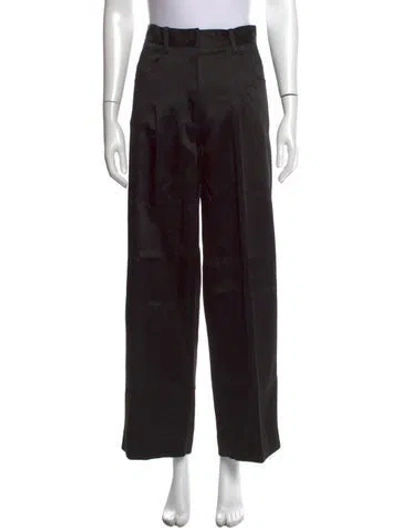 Pre-owned Sandro Wide Leg Pants In Black
