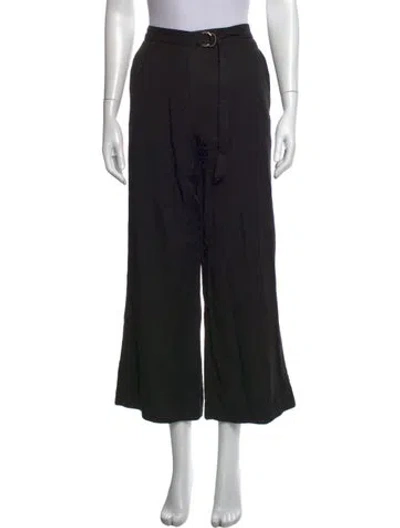 Pre-owned Sandro Wide Leg Pants In Black