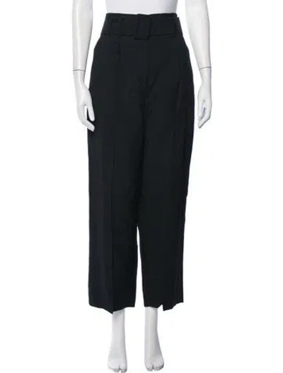 Pre-owned Sandro Wide Leg Pants In Black