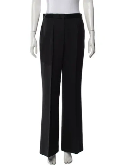 Pre-owned Sandro Wide Leg Pants In Black