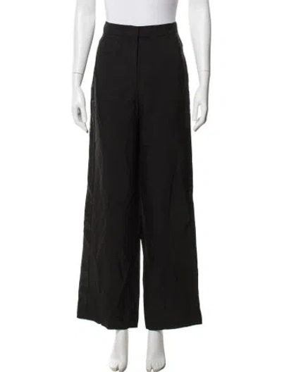 Pre-owned Sandro Wide Leg Pants In Black