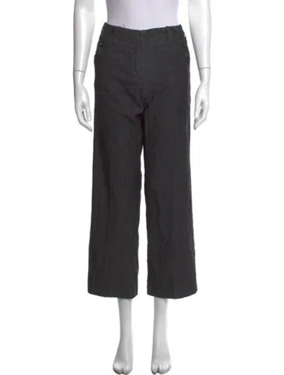 Pre-owned Sandro Wide Leg Pants In Black