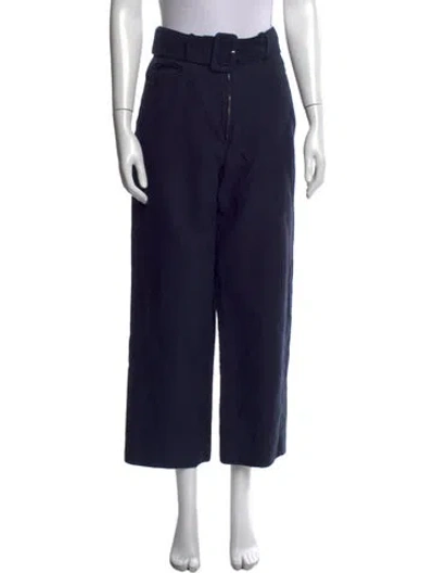 Pre-owned Sandro Wide Leg Pants In Black