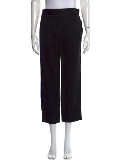 Pre-owned Sandro Wide Leg Pants In Black
